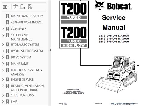 bobcat t200 spec sheet